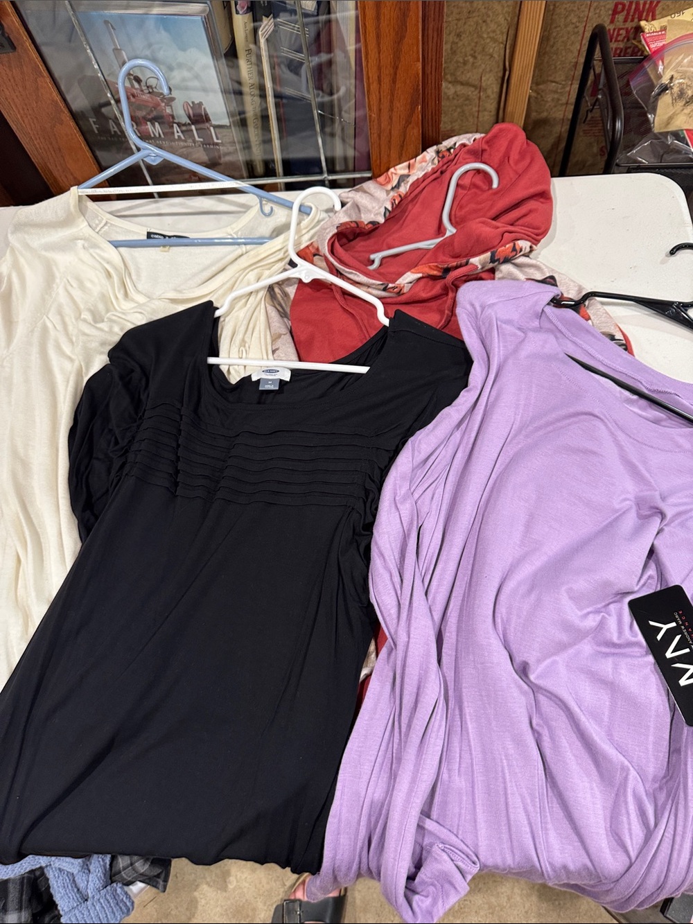 NYC Blouse plus other shirts Lot - Black, Lavender, Cream, Coral